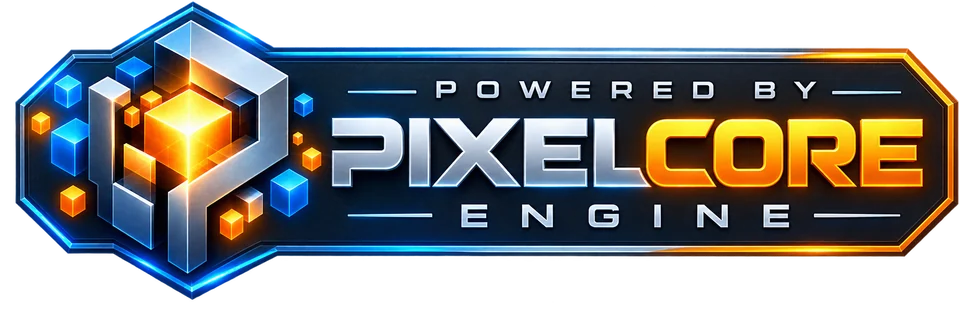 Powered by PixelCore Engine badge